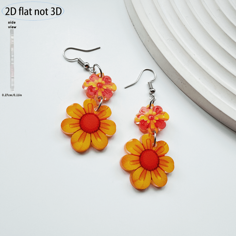 Women's Retro Double-Layer Flower Earrings